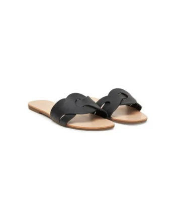 Slapi dama, 15340952,  Piele naturala, Negru