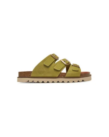 Slapi dama, 700684-71,  Piele naturala, Verde