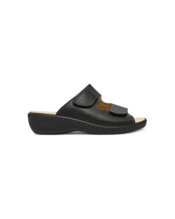 Slapi dama, 700731-01,  Piele naturala, Negru