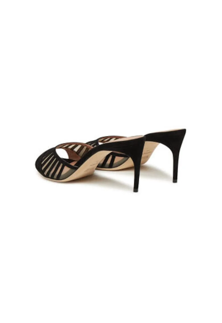 Slapi dama, BELLATRIX 70-2,  Piele naturala, Negru