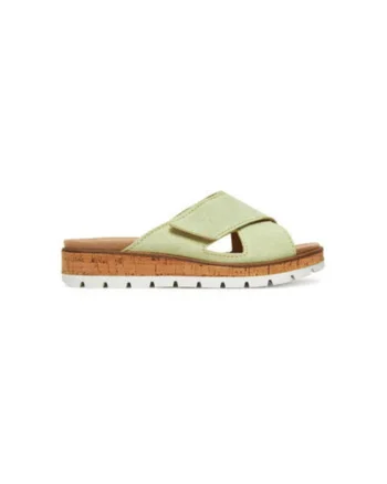 Slapi dama, 700673-07,  Piele naturala, Verde