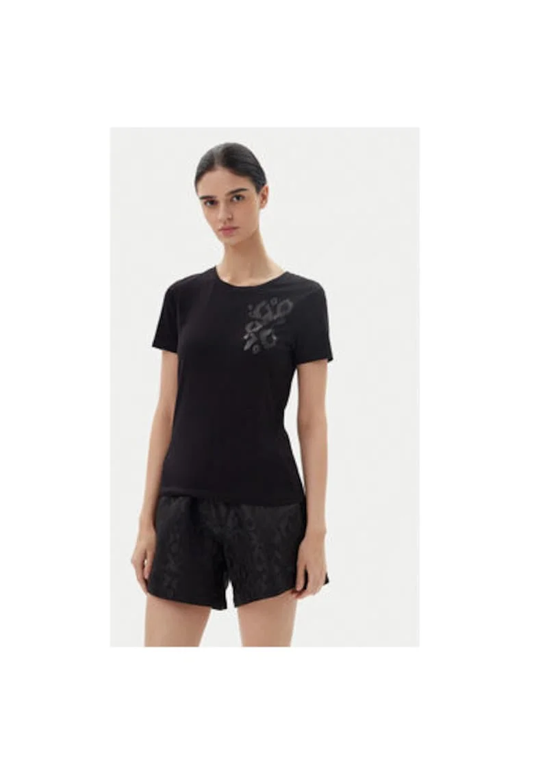 Tricou dama  Emporio Armani, 7W000133 AF10373, Bumbac, Negru, Negru