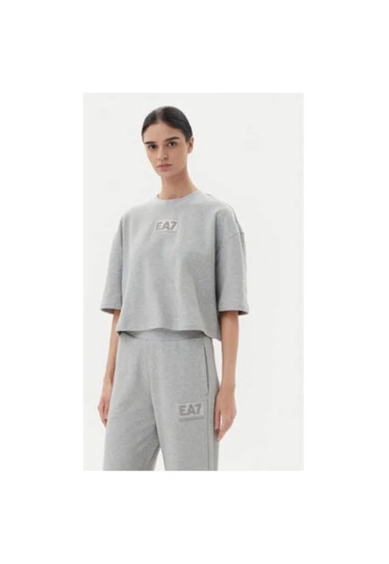 Tricou dama  Emporio Armani, 7W000177 AF12473, Bumbac/Poliester, Gri, Gri