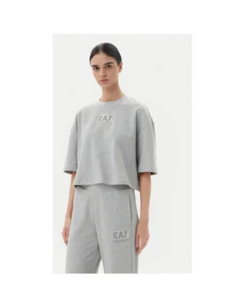 Tricou dama  Emporio Armani, 7W000177 AF12473, Bumbac/Poliester, Gri, Gri