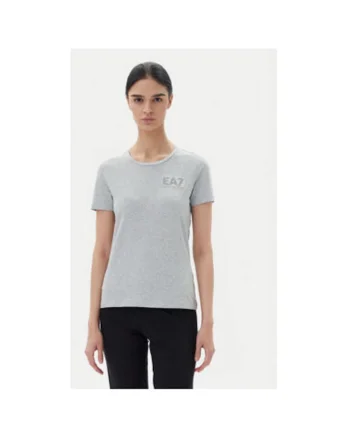Tricou dama  Emporio Armani, 7W000492 AF10373, Bumbac, Gri, Gri