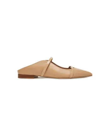 Slapi dama, MAUREEN FLAT 327,  Piele naturala, Bej
