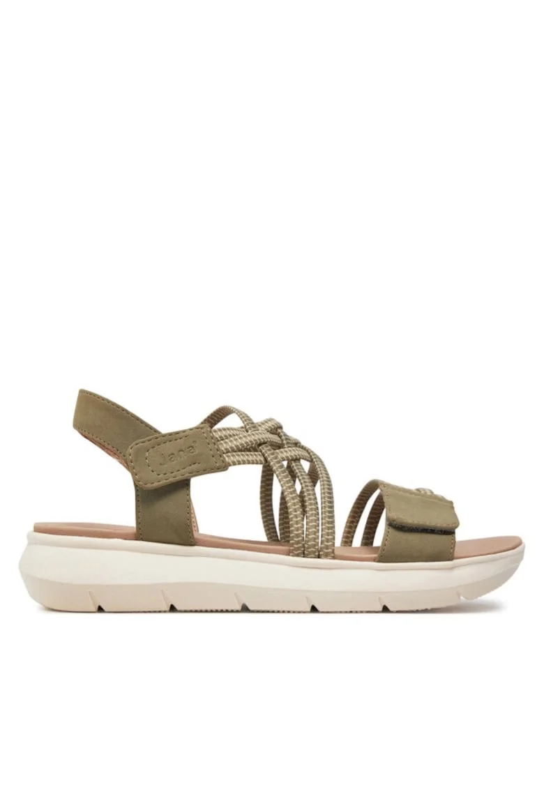 Sandale dama, 8-28766-42 701, Jana, Piele ecologica, Verde