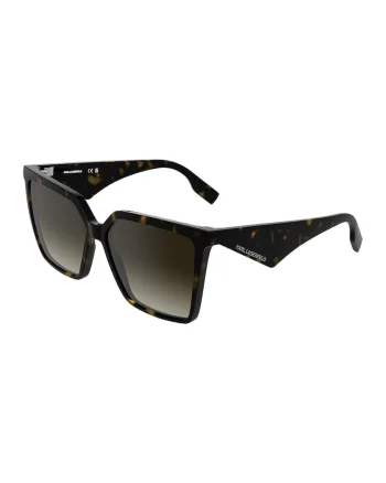 Ochelari de soare patrati cu lentile in degrade, Negru/Verde pal