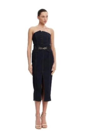 Rochie  L23, bumbac, bleumarin, 98% bumbac, 2% elastan