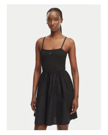 Rochie scurta evazata din bumbac