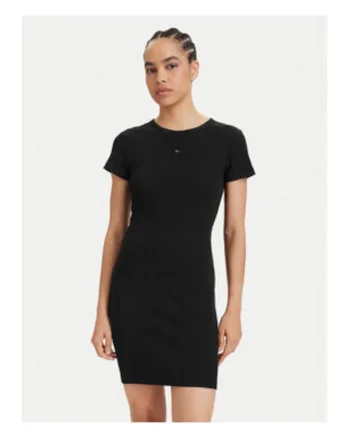 rochie scurta cambrata uni din bumbac