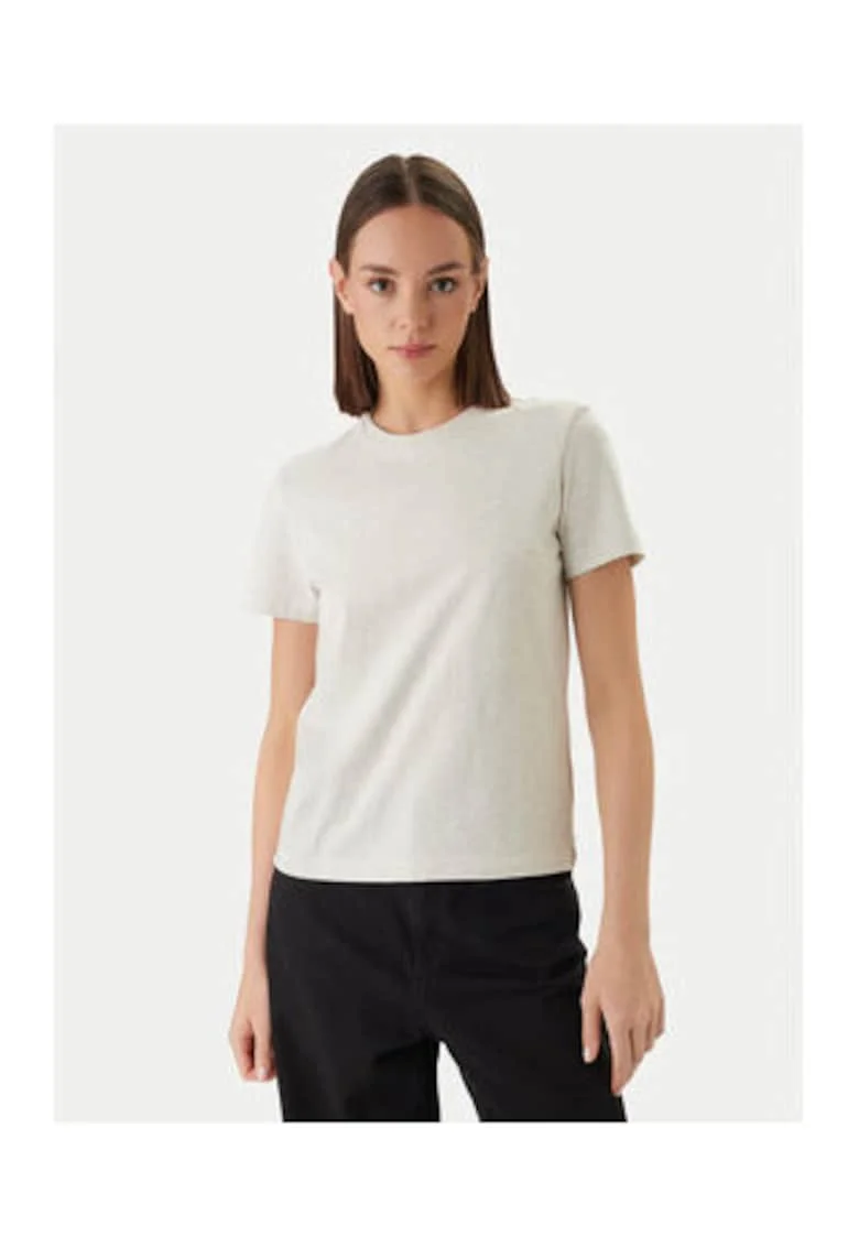 Tricou regular fit din bumbac cu model uni