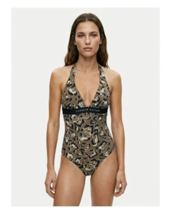 Costum de baie intreg cu model animal print,