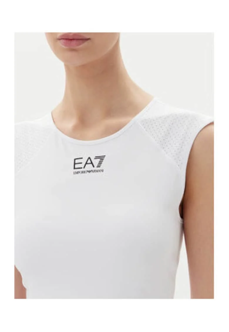 Tricou dama, Emporio Armani  alb, poliester si elastan,