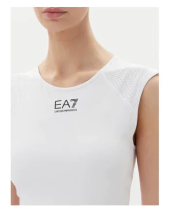 Tricou dama, Emporio Armani  alb, poliester si elastan,