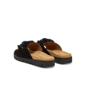Slapi dama, 63.740.17,  Piele naturala, Negru