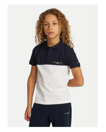 Tricou polo cu aspect colorblock