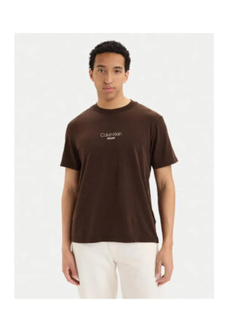 Tricou regular fit din bumbac cu logo discret pe piept