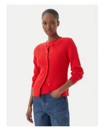 Cardigan din bumbac cu model texturat