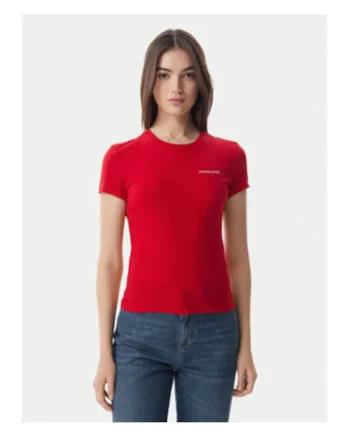 Tricou uni din bumbac cu maneci scurte