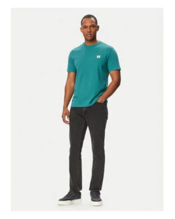 Tricou din bumbac cu logo stantat discret