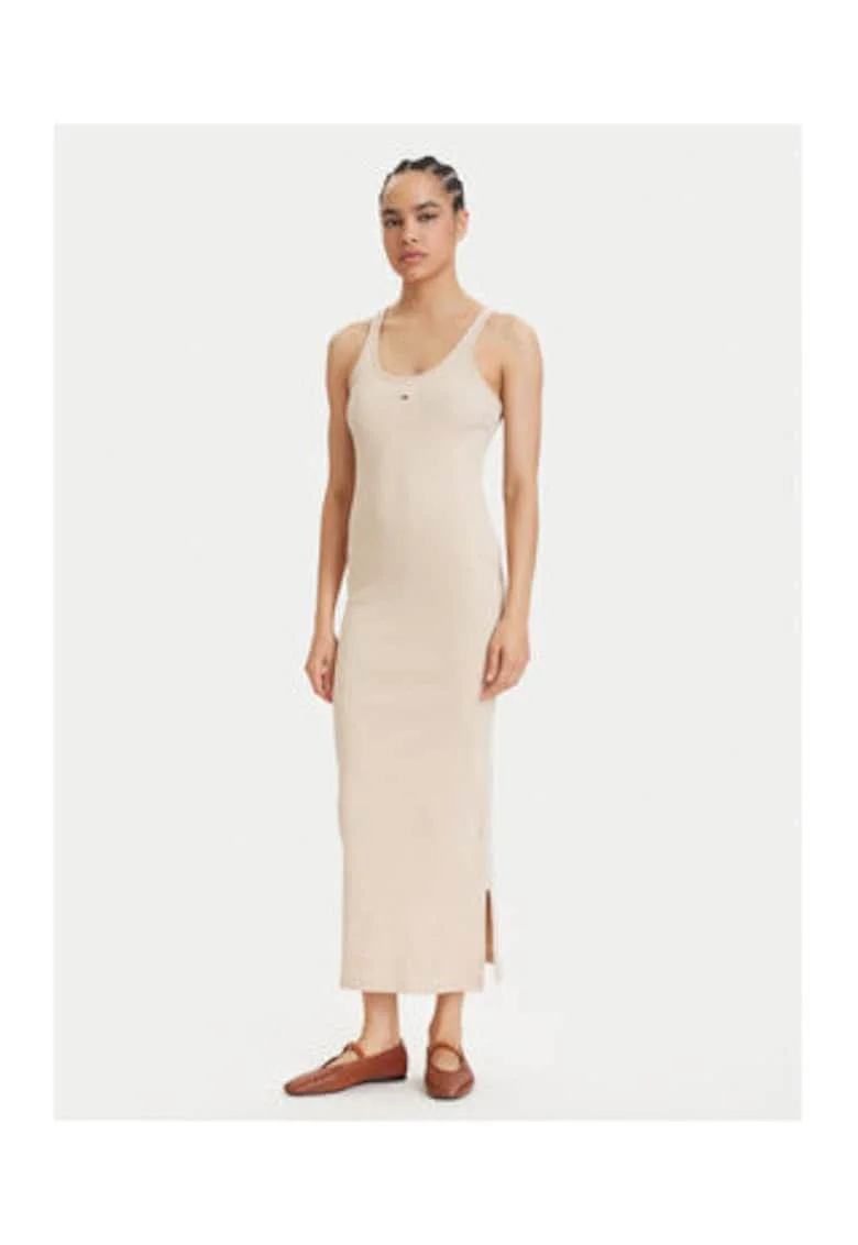 Rochie lunga dreapta cu logo mic