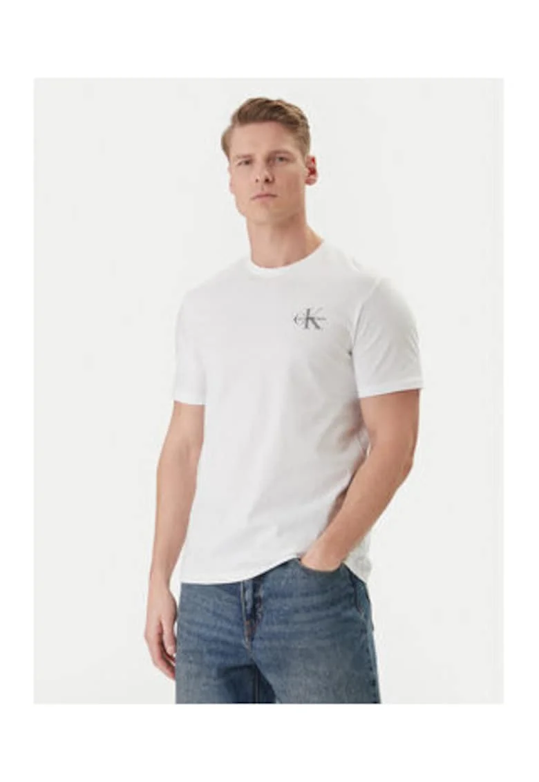 Tricou cu logo pe piept din bumbac