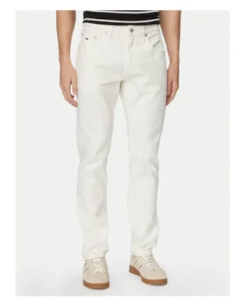Blugi uni slim fit, Alb
