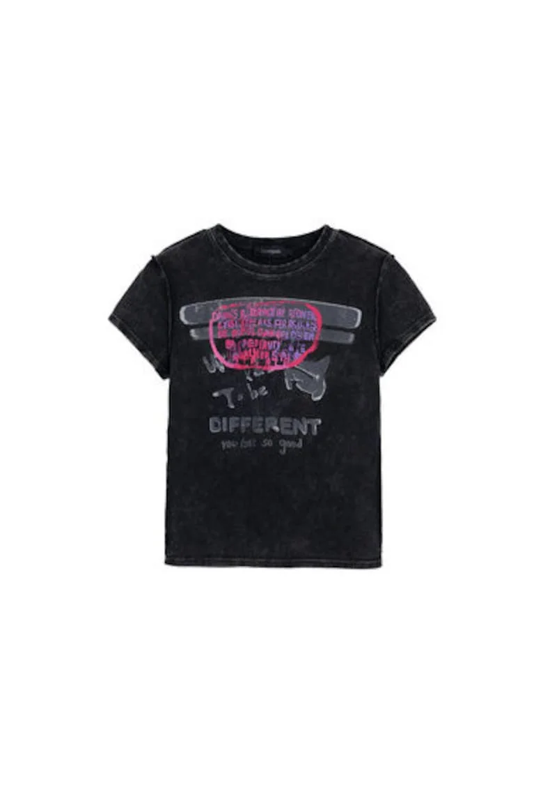 Tricou dama  25SWTKX6, Bumbac, Gri, Gri