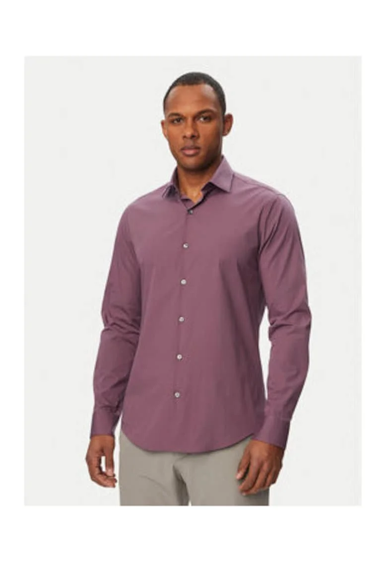 Camasa slim fit, cu maneci lungi
