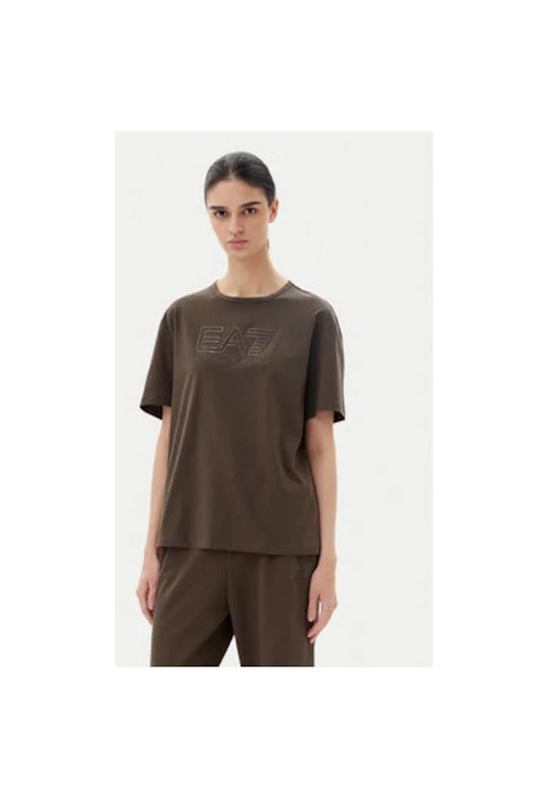 Tricou dama  Emporio Armani, 7W000098 AF12503, Bumbac, Maro, Maro
