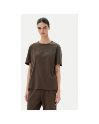 Tricou dama  Emporio Armani, 7W000098 AF12503, Bumbac, Maro, Maro