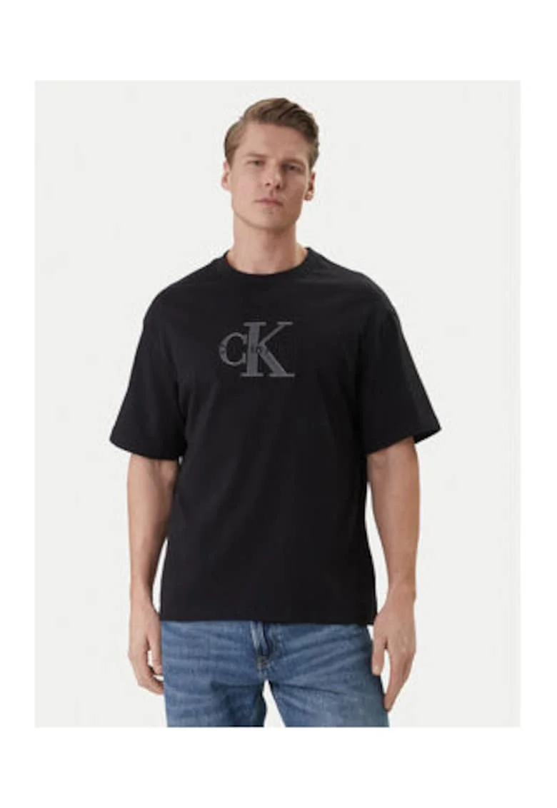 Tricou din bumbac cu logo brodat
