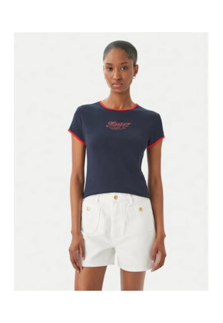 Tricou cu intertii contrastante