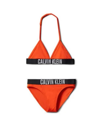 Costum de baie cu banda cu logo - 2 piese