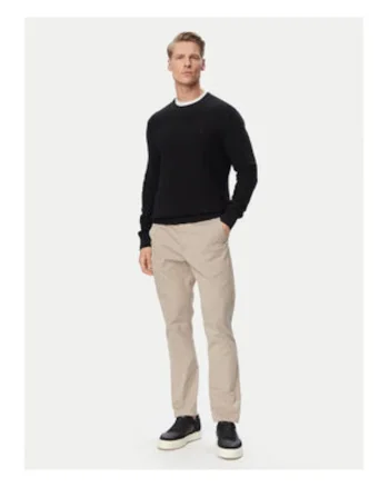Pulover din bumbac cu model uni