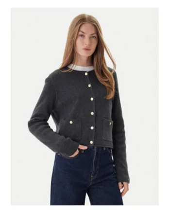 Cardigan din lana cu buzunare,