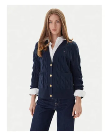 Cardigan texturat din lana,