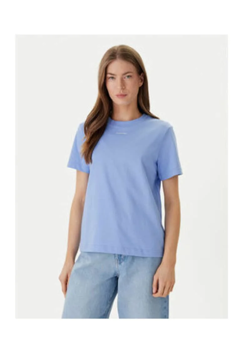 Tricou regular fit din bumbac cu logo discret