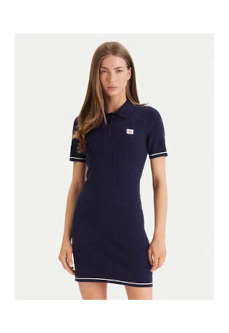 Rochie-Tricou cu guler polo,