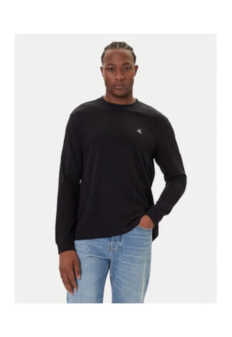 Bluza cu maneca lunga si detaliu logo,