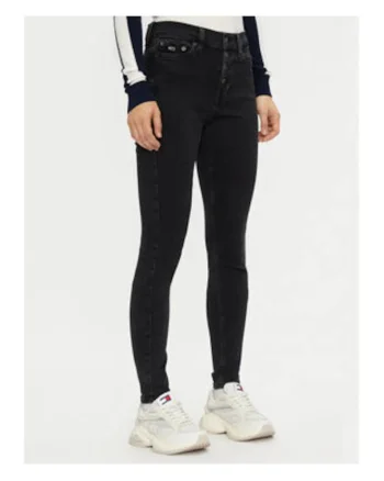 Blugi skinny cu talie inalta,