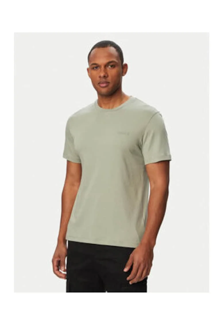 Tricou uni slim fit, de bumbac