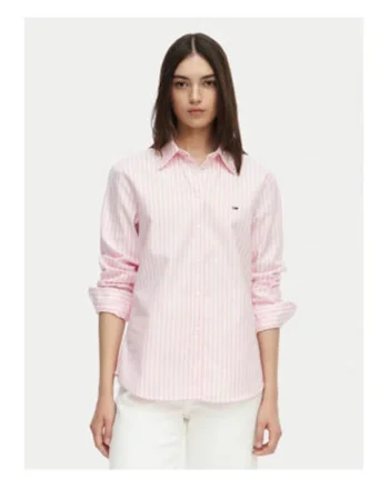 Camasa regular fit din bumbac cu model in dungi