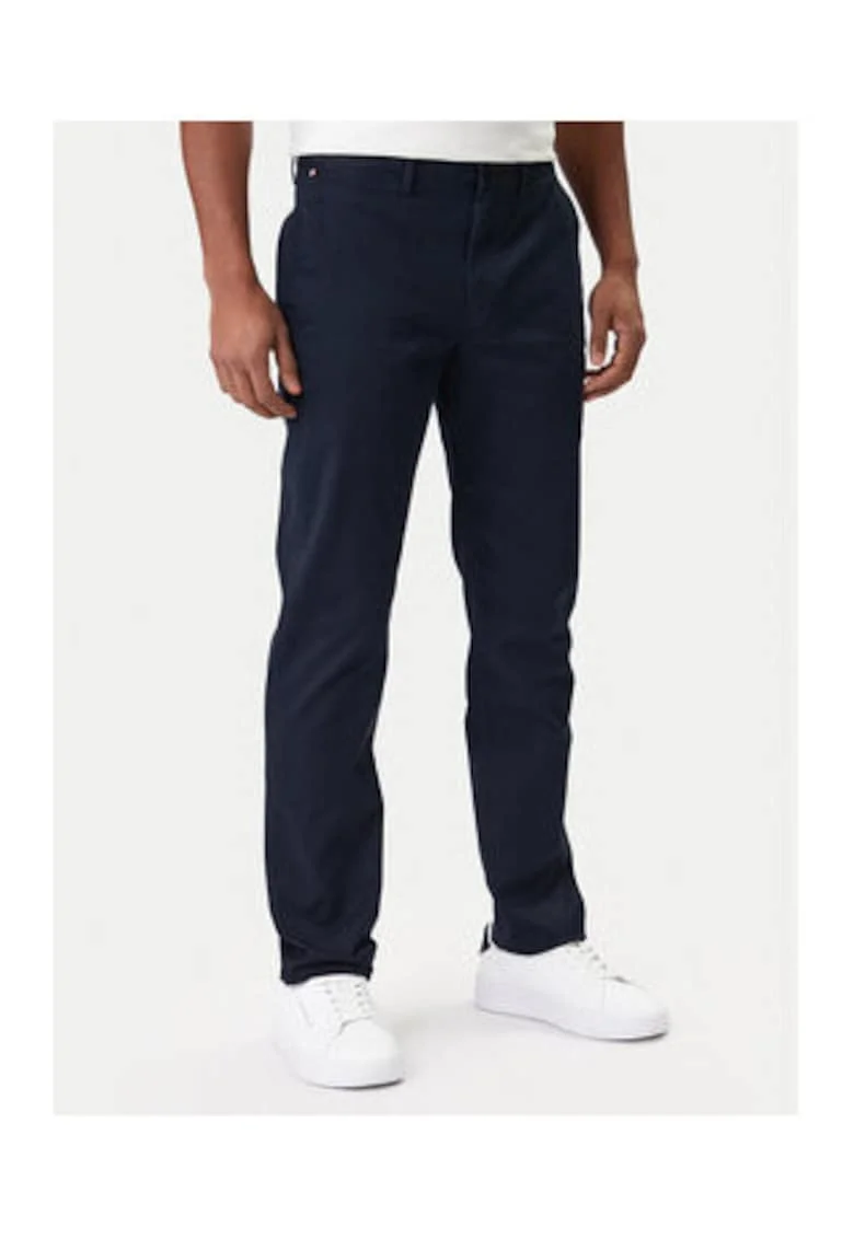 Pantaloni chino din amestec de bumbac cu buzunare oblice