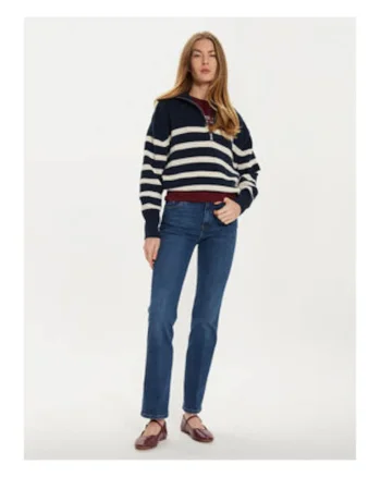 Blugi bootcut cu talie medie,
