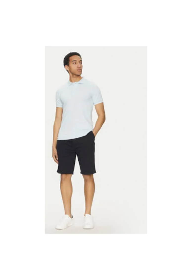 Tricou Polo barbati  M5510R-T3236, Bumbac, 3XL INTL, Albastru deschis
