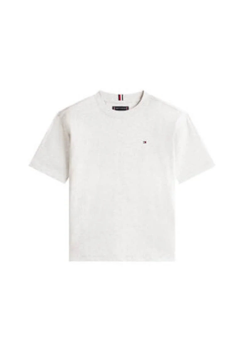 Tricou cu detaliu logo si decolteu la baza gatului
