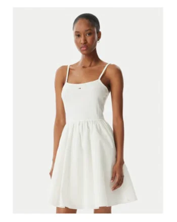 Rochie scurta evazata cu buzunare
