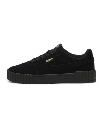 Pantofi sport de piele intoarsa, Auriu, Negru, Auriu/Negru